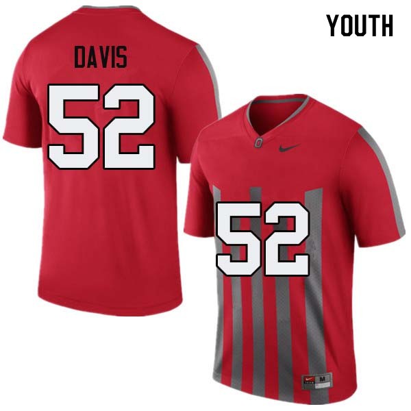 Ohio State Buckeyes #52 Wyatt Davis Youth Official Jersey Throwback